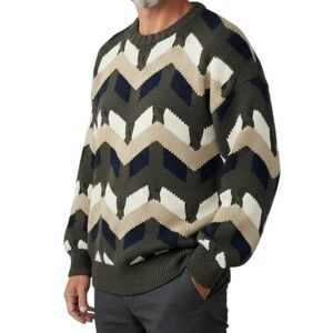 Men’s GANT SALTY DOG Vintage Chunky Cable Geo Knit Sweater Sz XL Made/Hong Kong